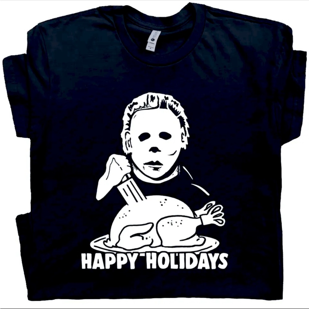 Michael Myers Thanksgiving T-shirt popular gift holiday turkey